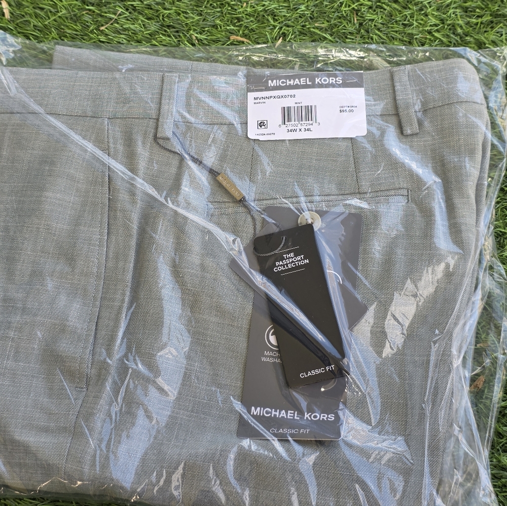 Michael Kors Men's Classic Dress Pants 36x34 NWT Mint $95 MSRP Career - Picture 6 of 7